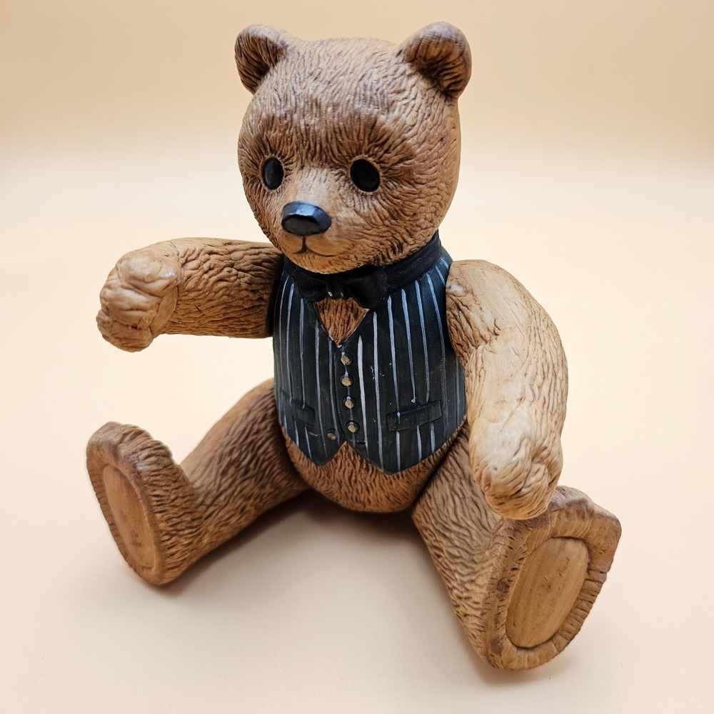 Vintage Ted D Bear Figurine 1983 Dept 56 Ceramic‎ Brown Dressed Gentleman Bear